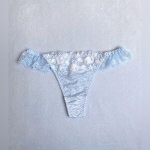 US-S, M Japanese Sanrio Cinnamoroll Embroidery Cute Ruffle Lace Thong